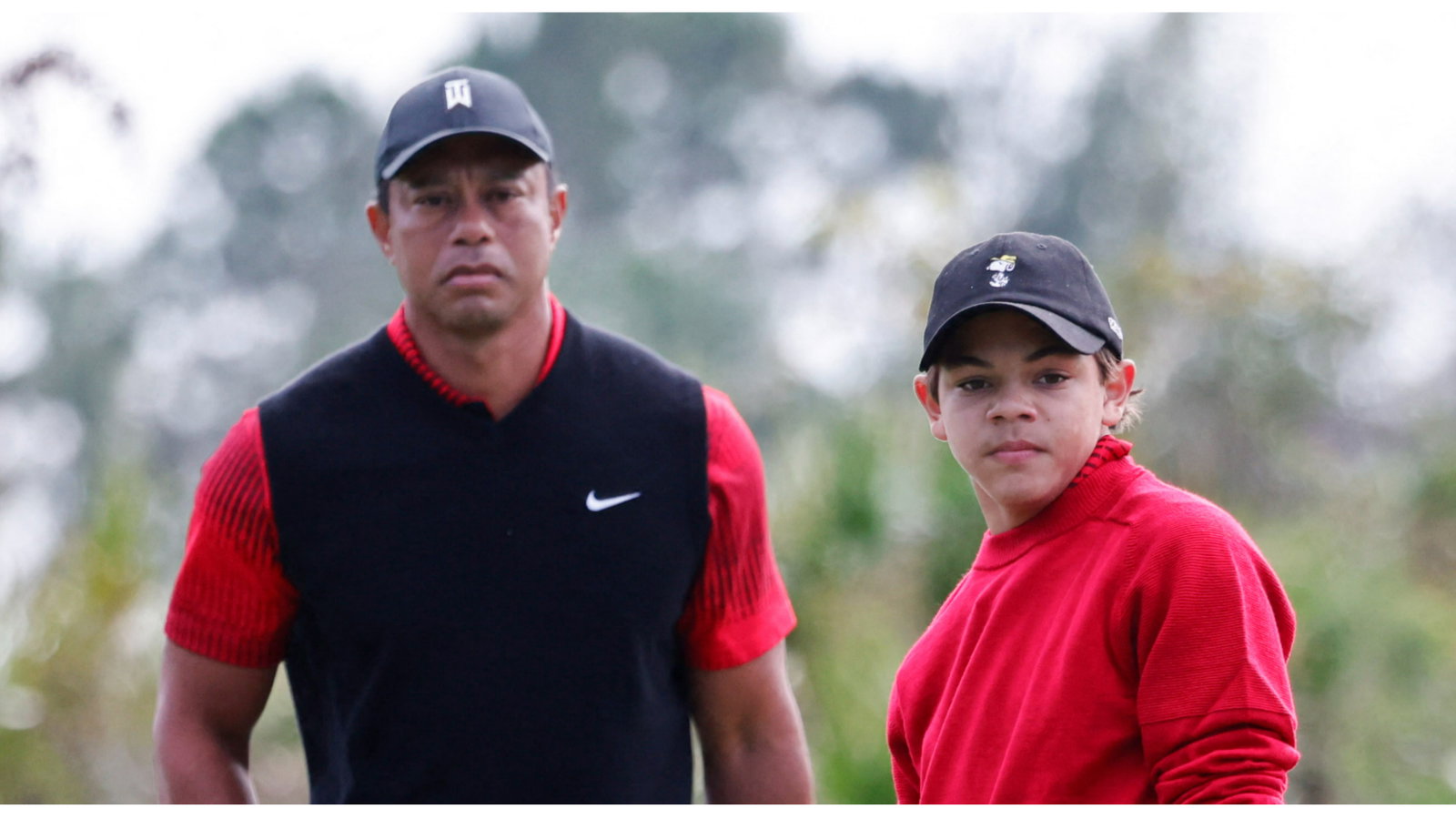 Tiger Woods to Charlie Woods at PNC Championship: "Just get in the cart!"